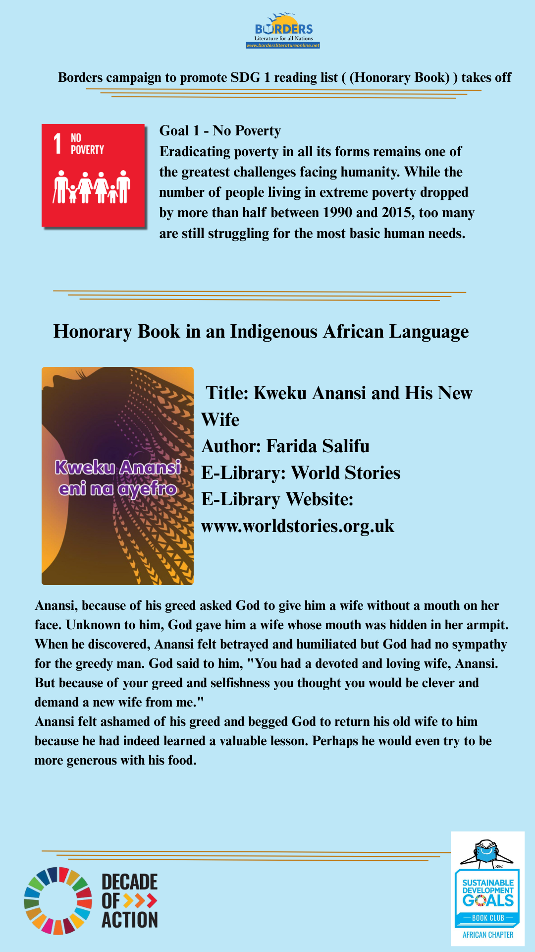 SDG 1 Reading List - No Poverty